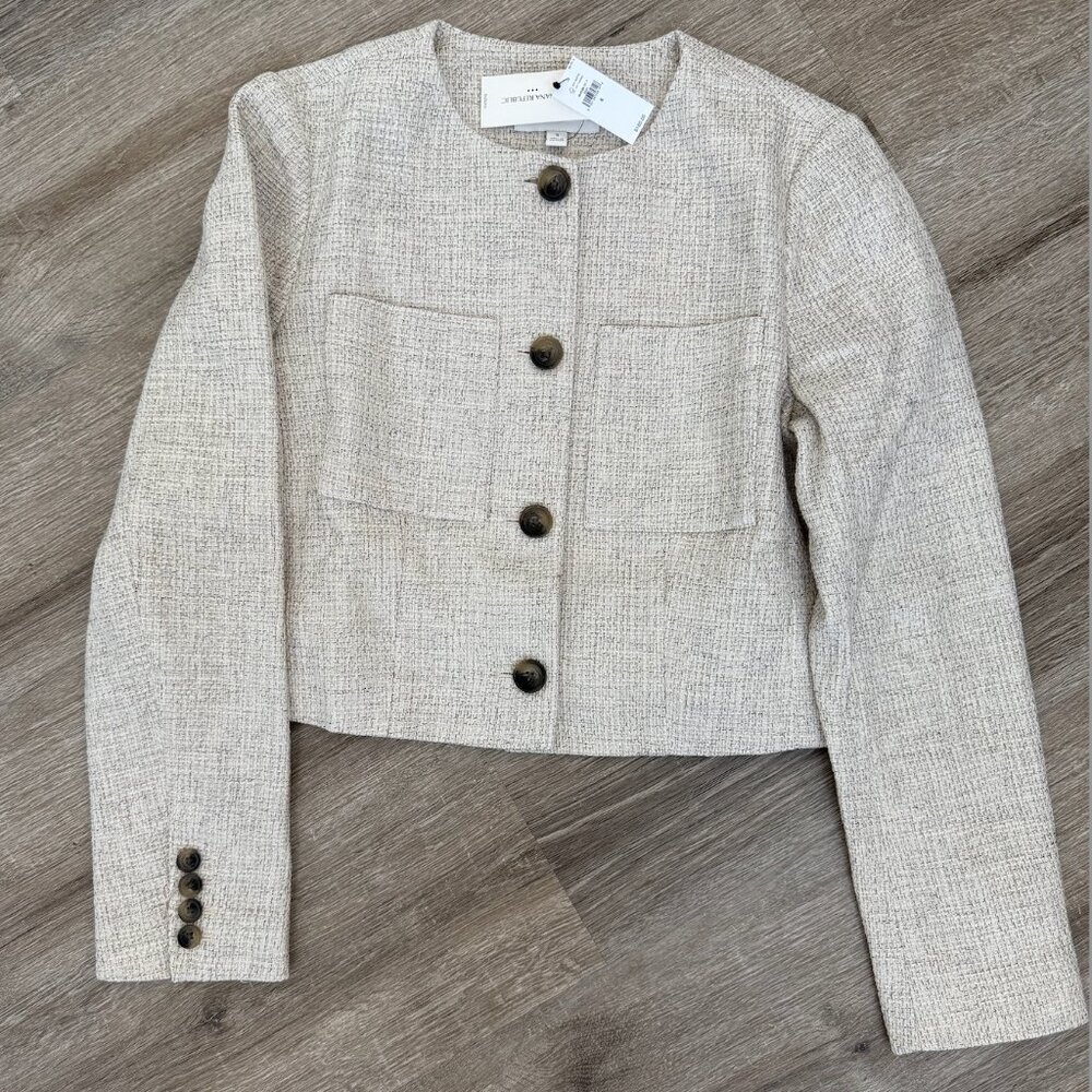 Banana Republic Boucle Collarless Jacket - NWT